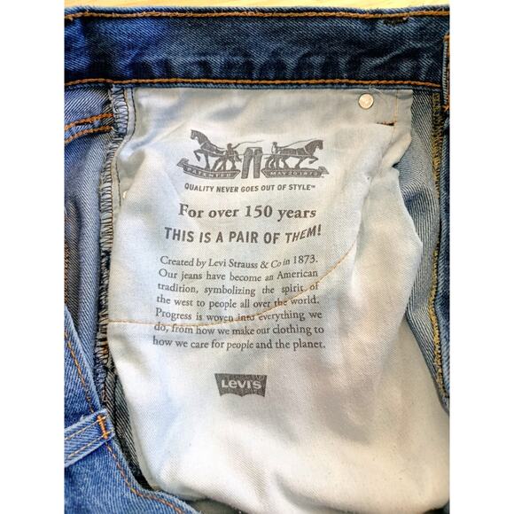 Levi's 550 Men's Relaxed Fit Jeans - Stonewash Blue Size 38 X 32 - Picture 9 of 15